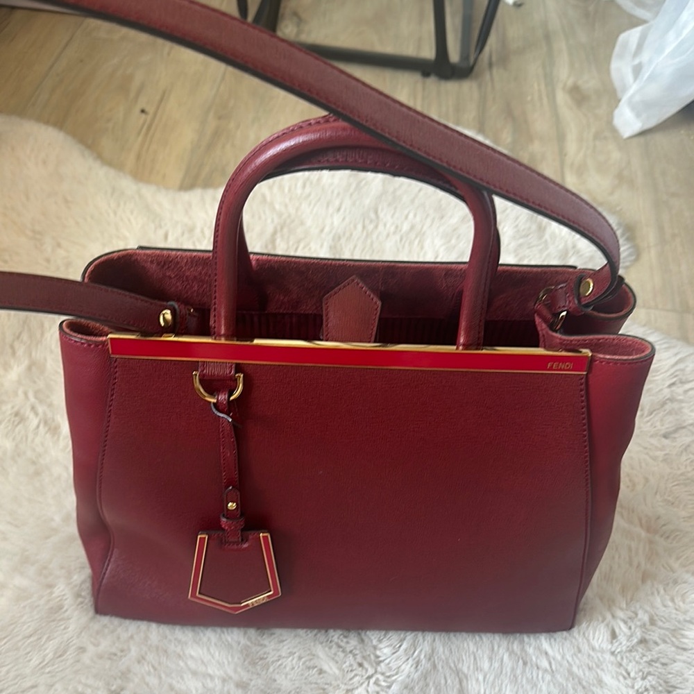 Fendi Burgundy Leather Women's Bag